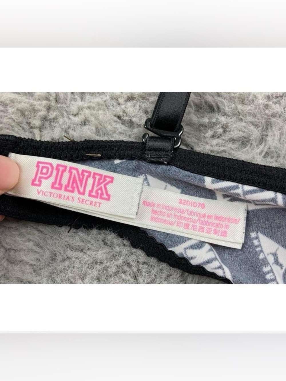 Pink Victoria’s Secret floral logo print wear everywhere push up bra - Picture 3 of 4